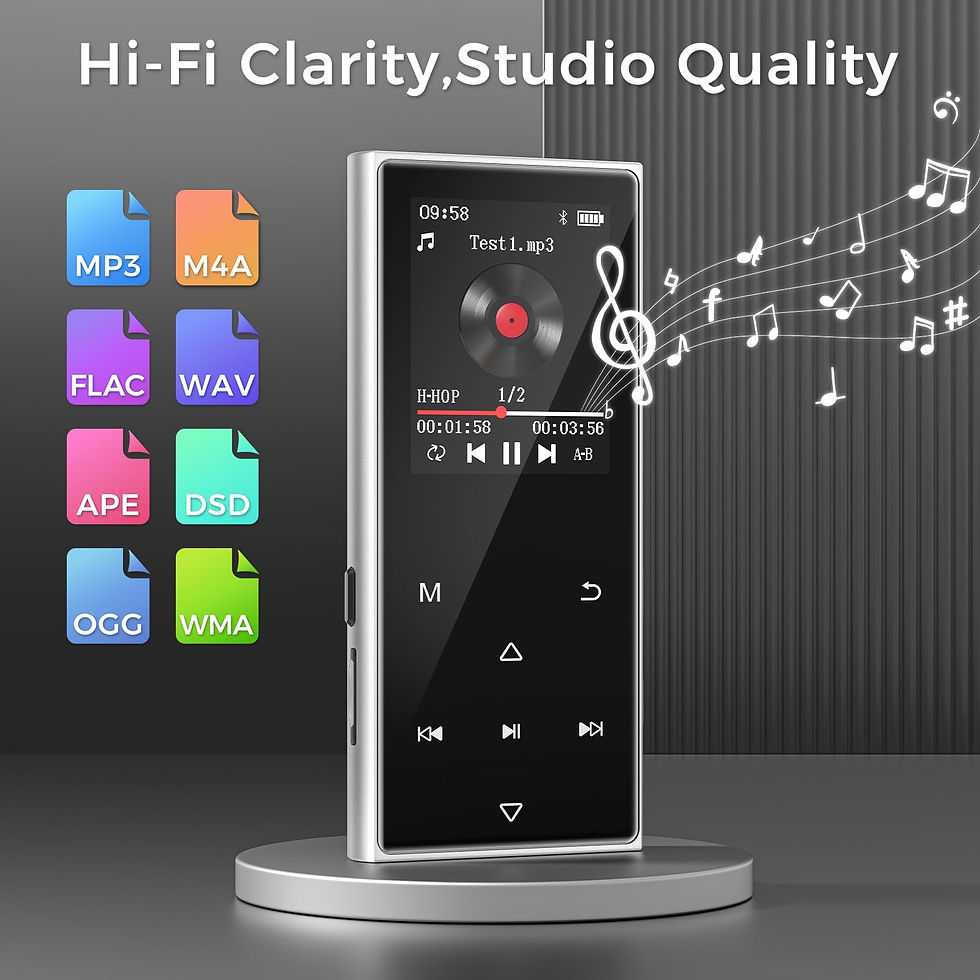 Thumbnail: 128GB Player with HD Speaker, MP3 5.3, AGXOV Bluetooth Radio, Voice Recorder,