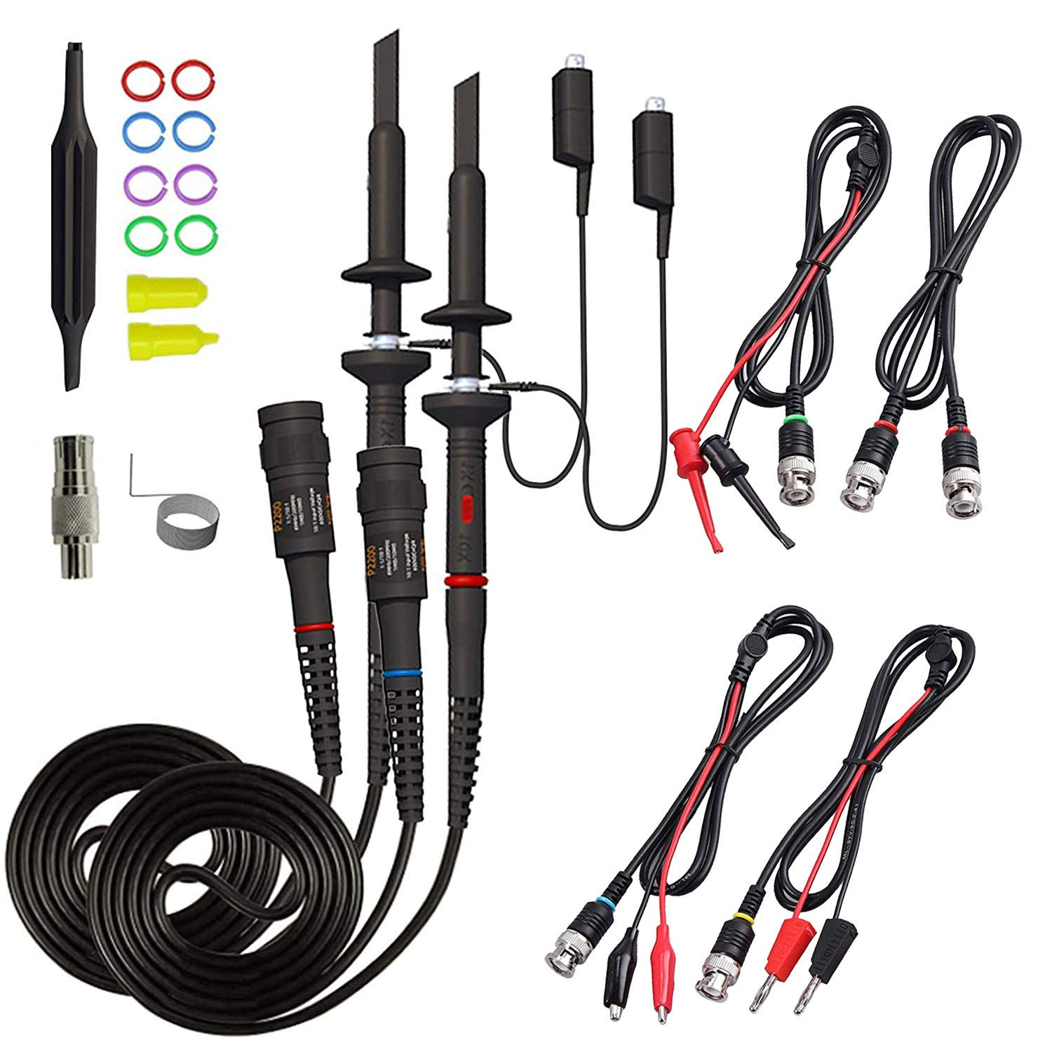 Universal Oscilloscope Probe with Accessories Kit Clip Probes BNC to Test Lead