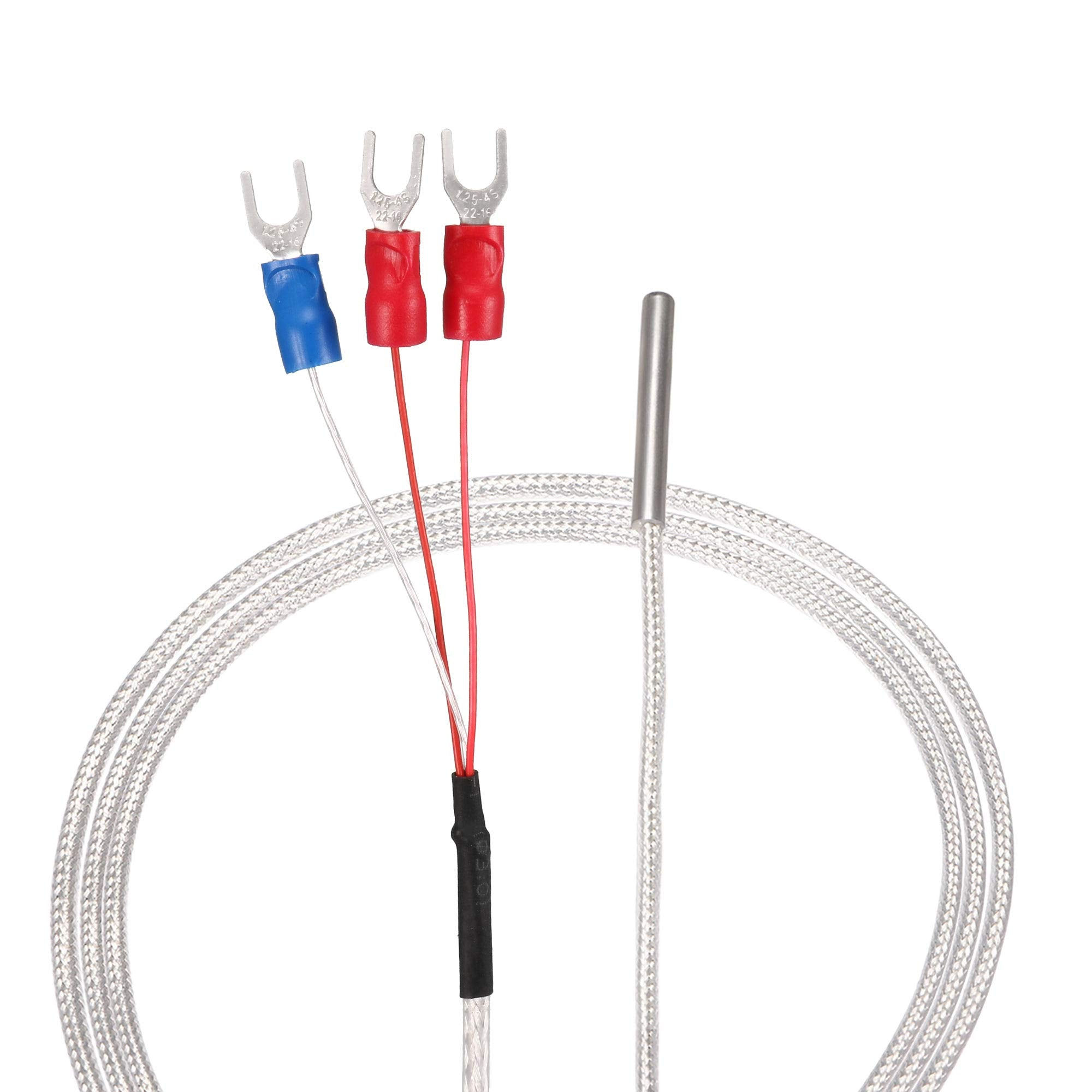uxcell RTD Sensor Probe Wires Cable Steel to PT100 Temperature 3 Thermocouple