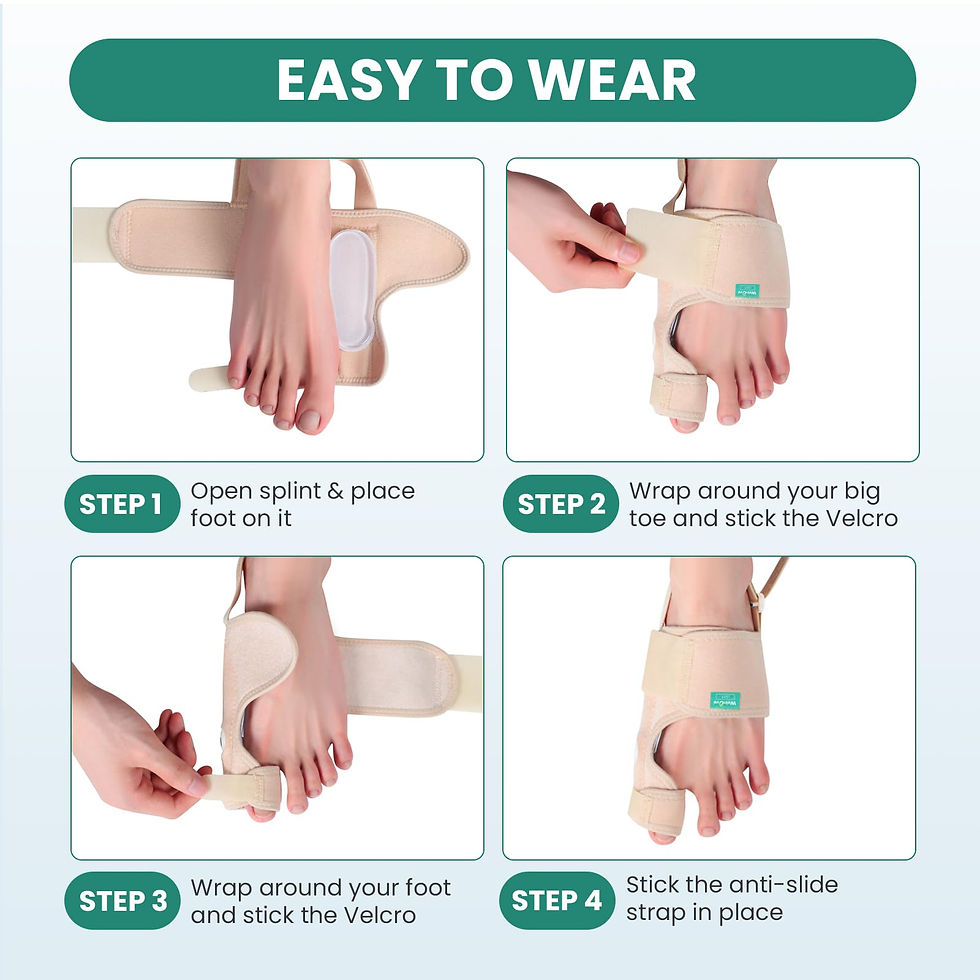 Thumbnail: Welnove Bunion Corrector - Orthopedic Splint Big Pain Toe Separator Relief