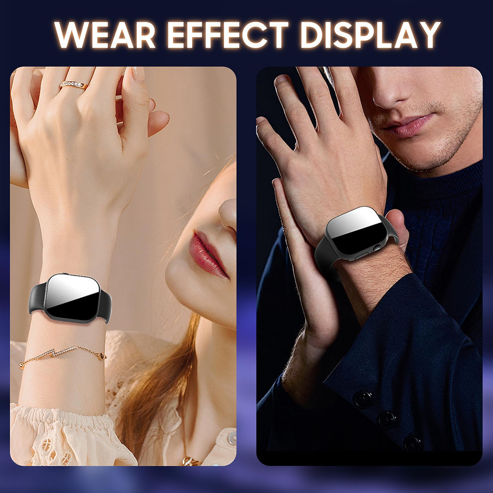 Thumbnail: 3-Pack Privacy Case for Apple Watch Series 10 46mm, Anti-Peeping Tempered Glass