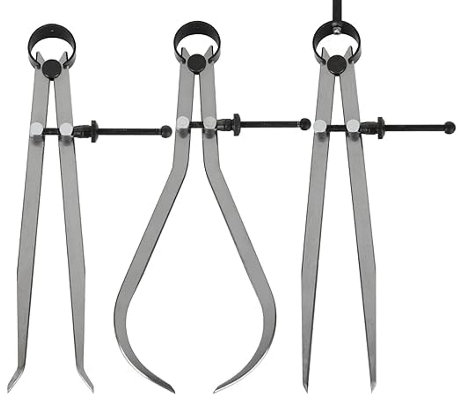 8" Inch Spring Caliper Set of 3 Pieces 200mm - Inside Outside & Divider Set