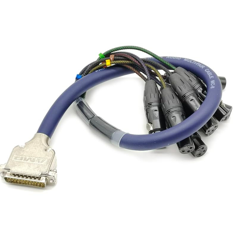 DB25 to XLR Female Snake Cable 8 Channel Balanced D-Sub Patch Bay