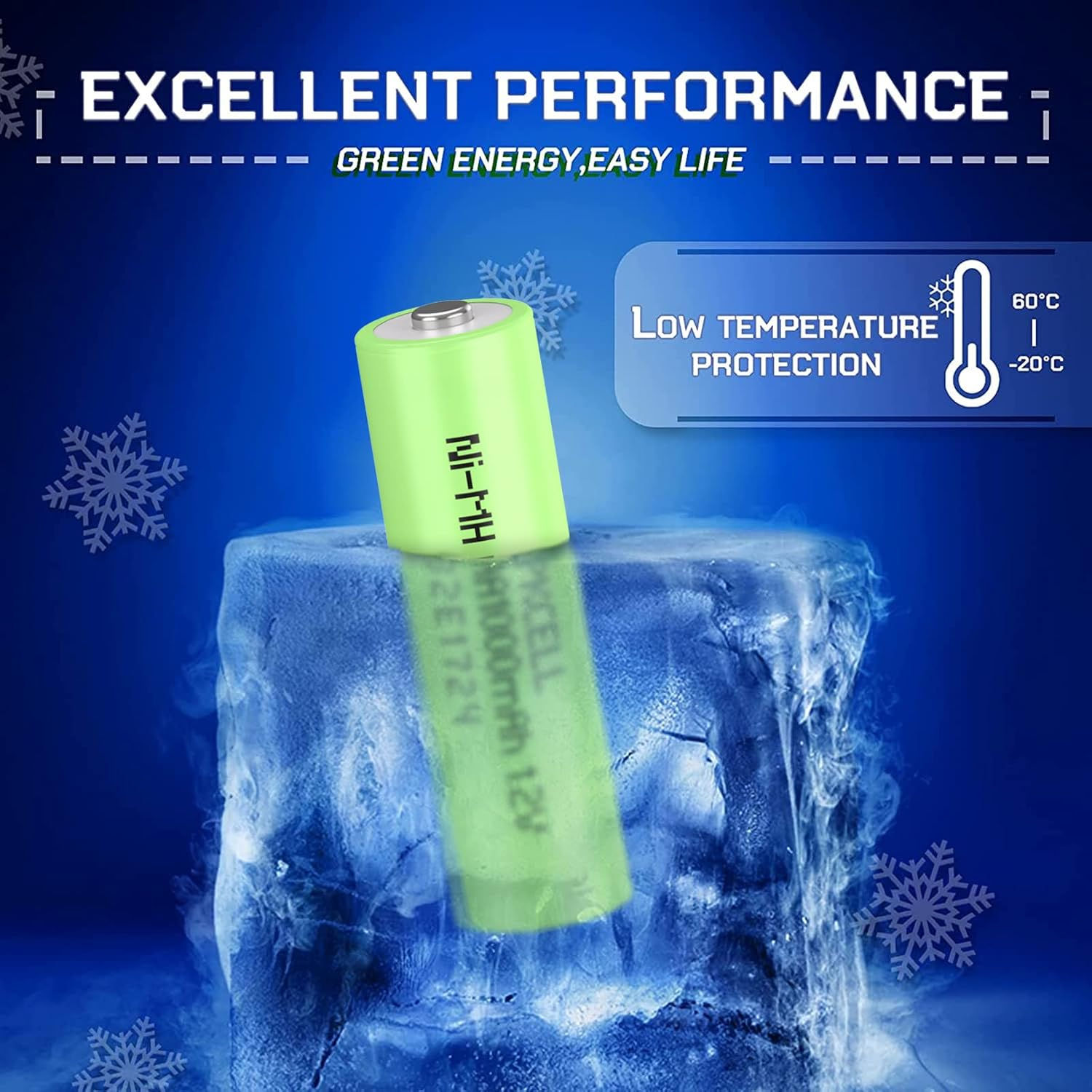 AA Rechargeable Solar Batteries, Pre-Charged 900mAh for Garden Lights (12 Pack)
