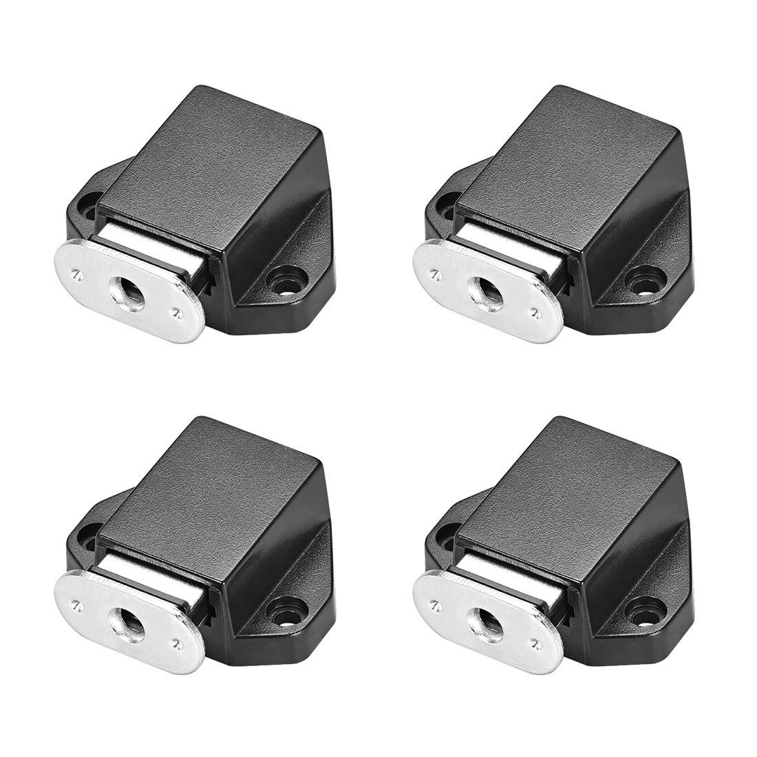 uxcell Touch Latches Press Catch Latch for Door Cupboard Magnetic Cabinet Black