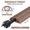 Thumbnail: 10FT Floor Cord Cover, Self-Adhesive Cable Management Protector, Walnut