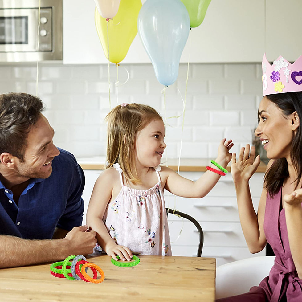 Thumbnail: Seeway Baby Teething Rings Set, 2 Pack, Sensory Relief for Autism & Gum Soreness