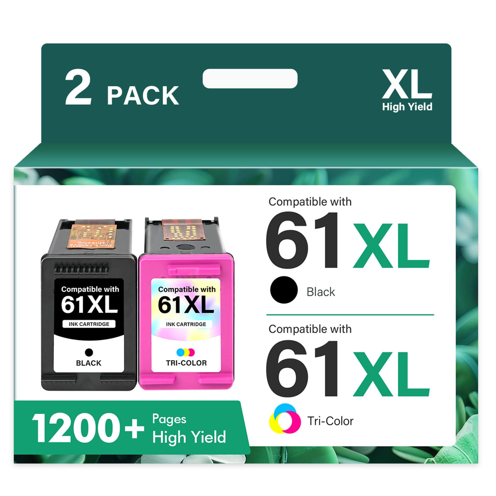 61XL for HP XL and Color 61 4500 5530 Black Black, for Envy OfficeJet DeskJet