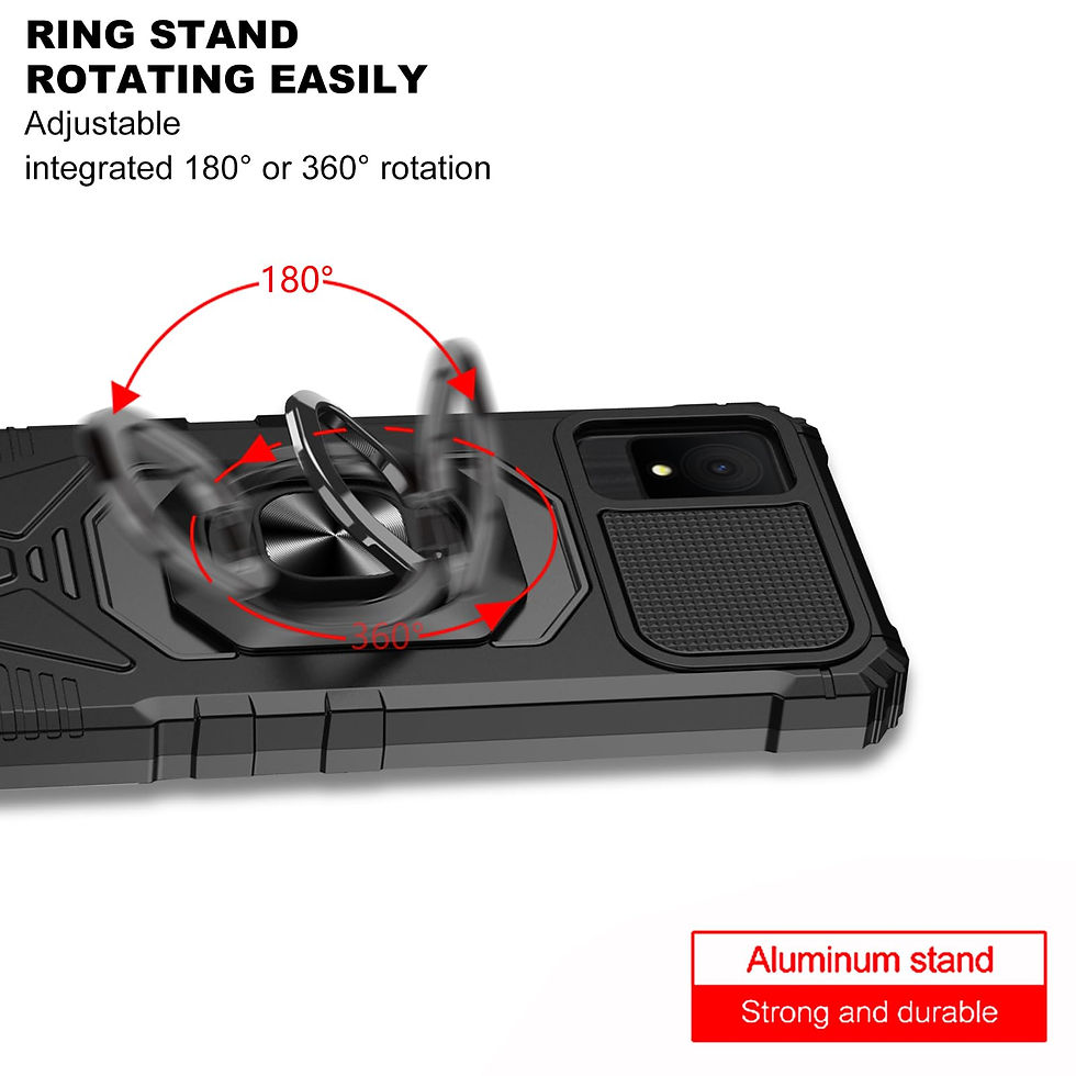 Thumbnail: Ailiber Shockproof Case for TCL K24, Includes Screen Protector & Ring Kickstand