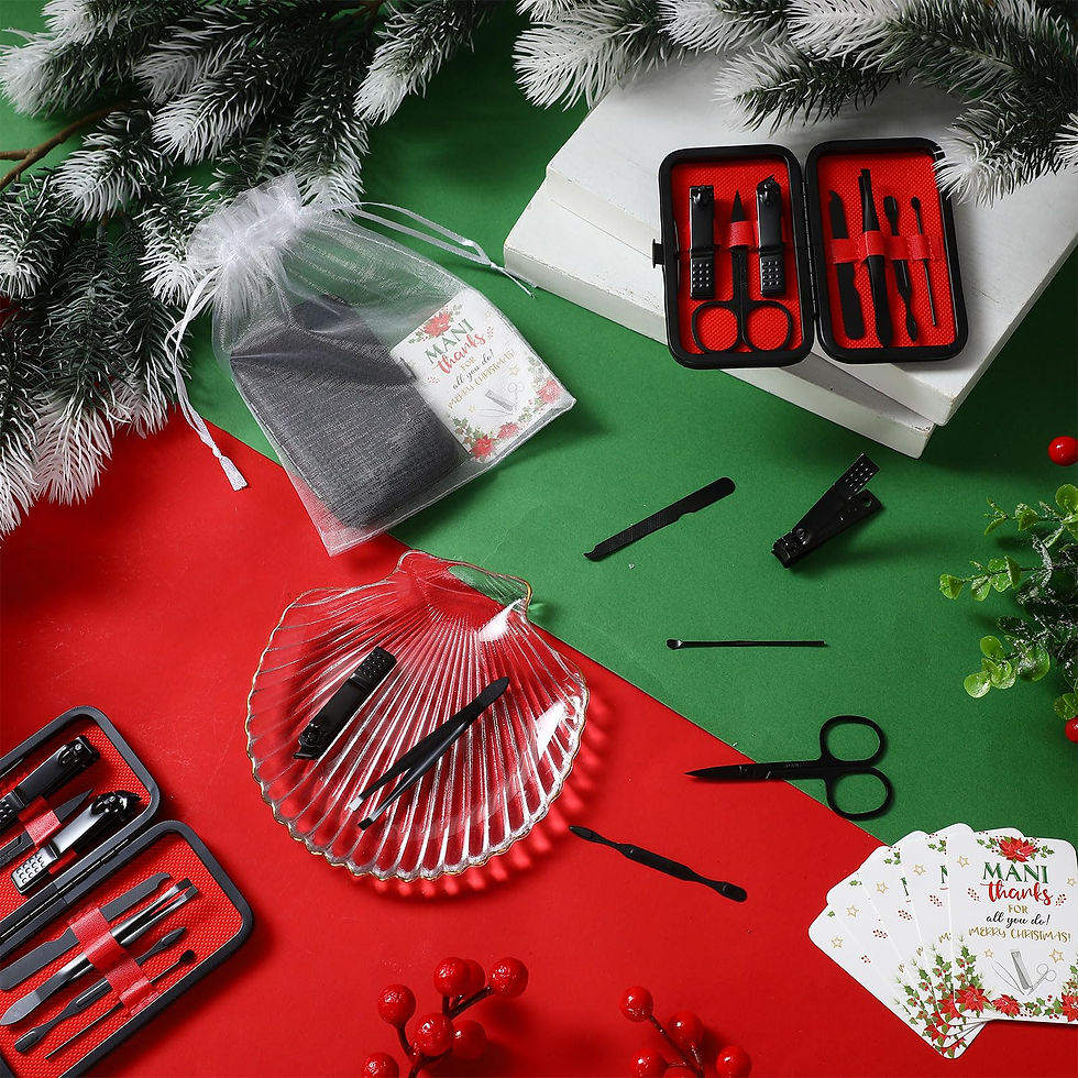 Thumbnail: 6 Nail Clippers Kits Care Tools Christmas Gifts Manicure Red Toenail Clipper