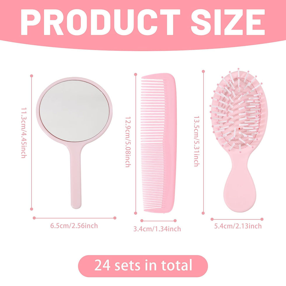 Thumbnail: FREEBLOSS Hair Brush Set Brushes Tooth and Handheld for Spa Birthday Shower