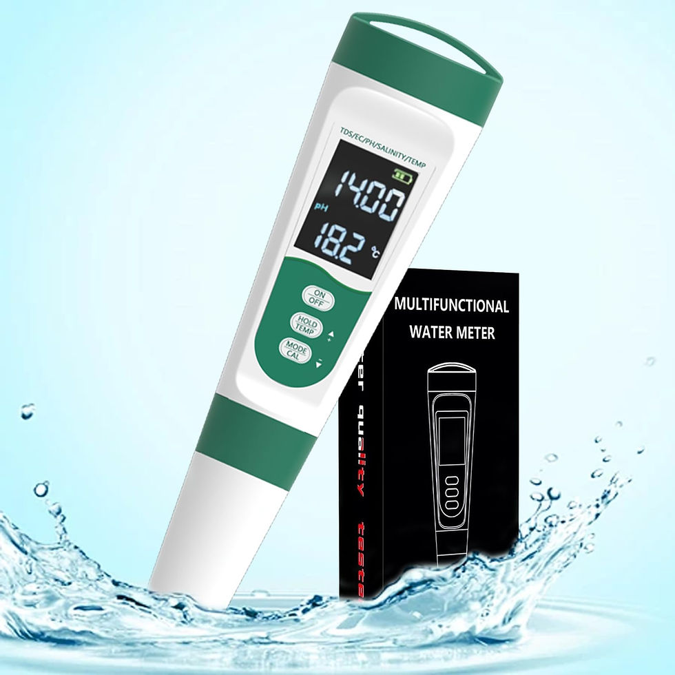5-in-1 Water Tester � TDS/pH/Temp/Salt/EC Meter for Pool, Well, Aquarium, Hydro