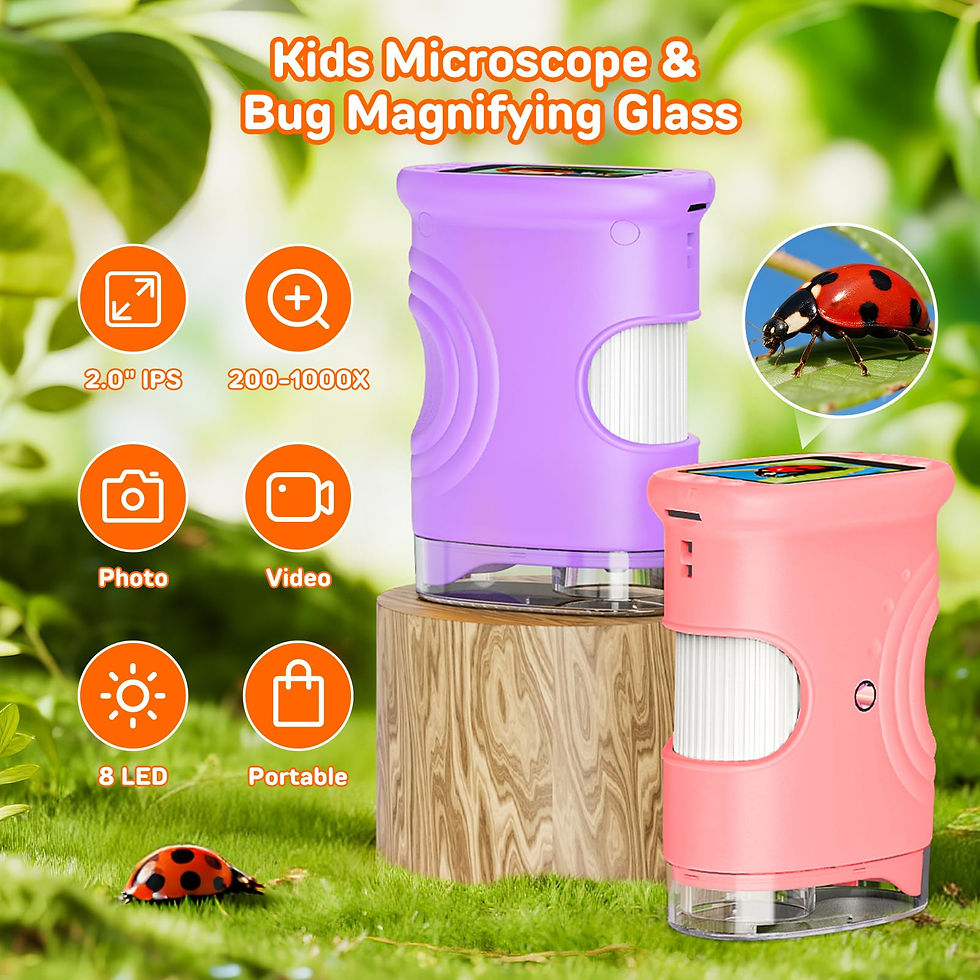 Thumbnail: 1000X Handheld for Kids with IPS Screen, Digital Microscope 2.0" Easter