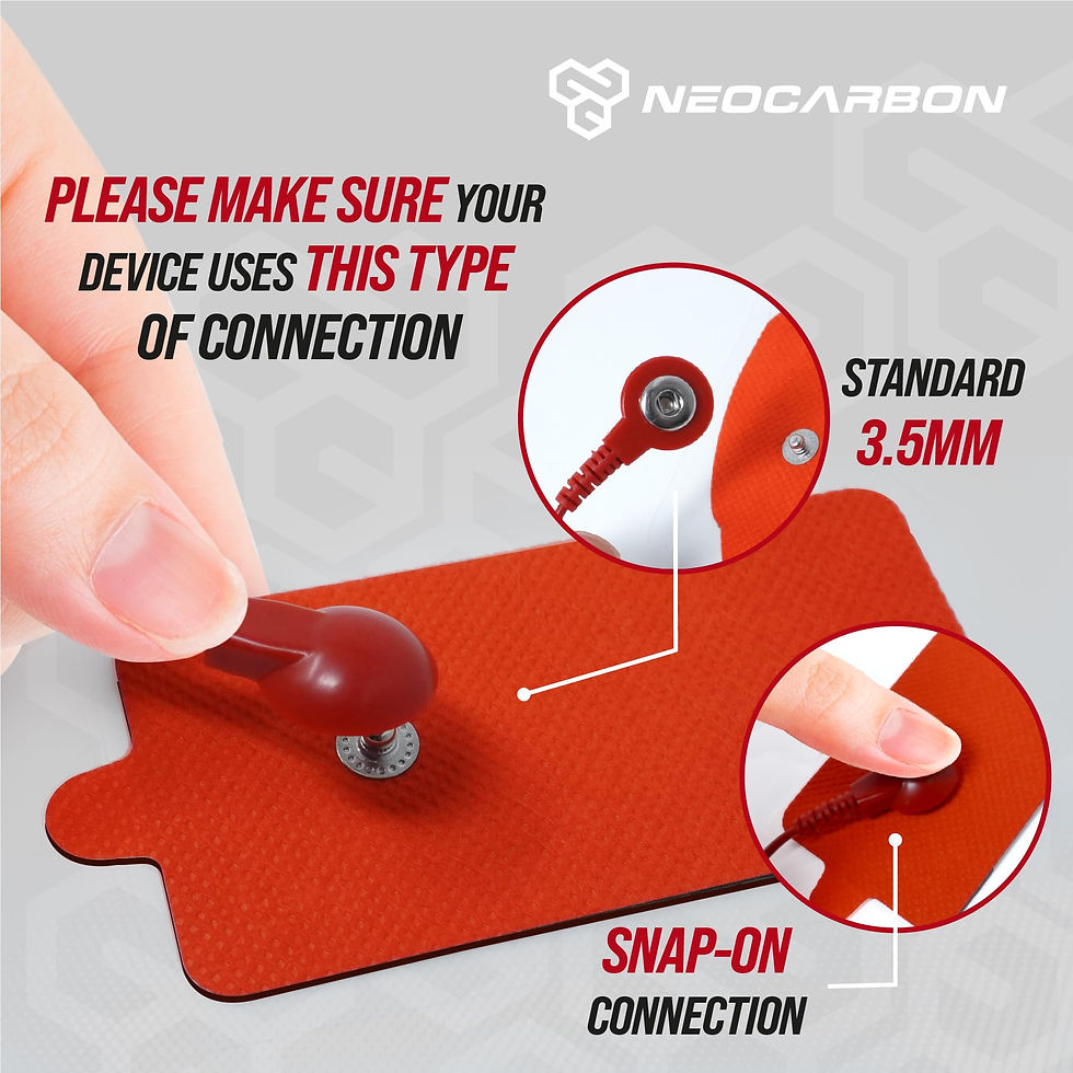 Thumbnail: Reusable Electrode Pads for TENS Unit, EMS 20 Replacement Red and Plastic