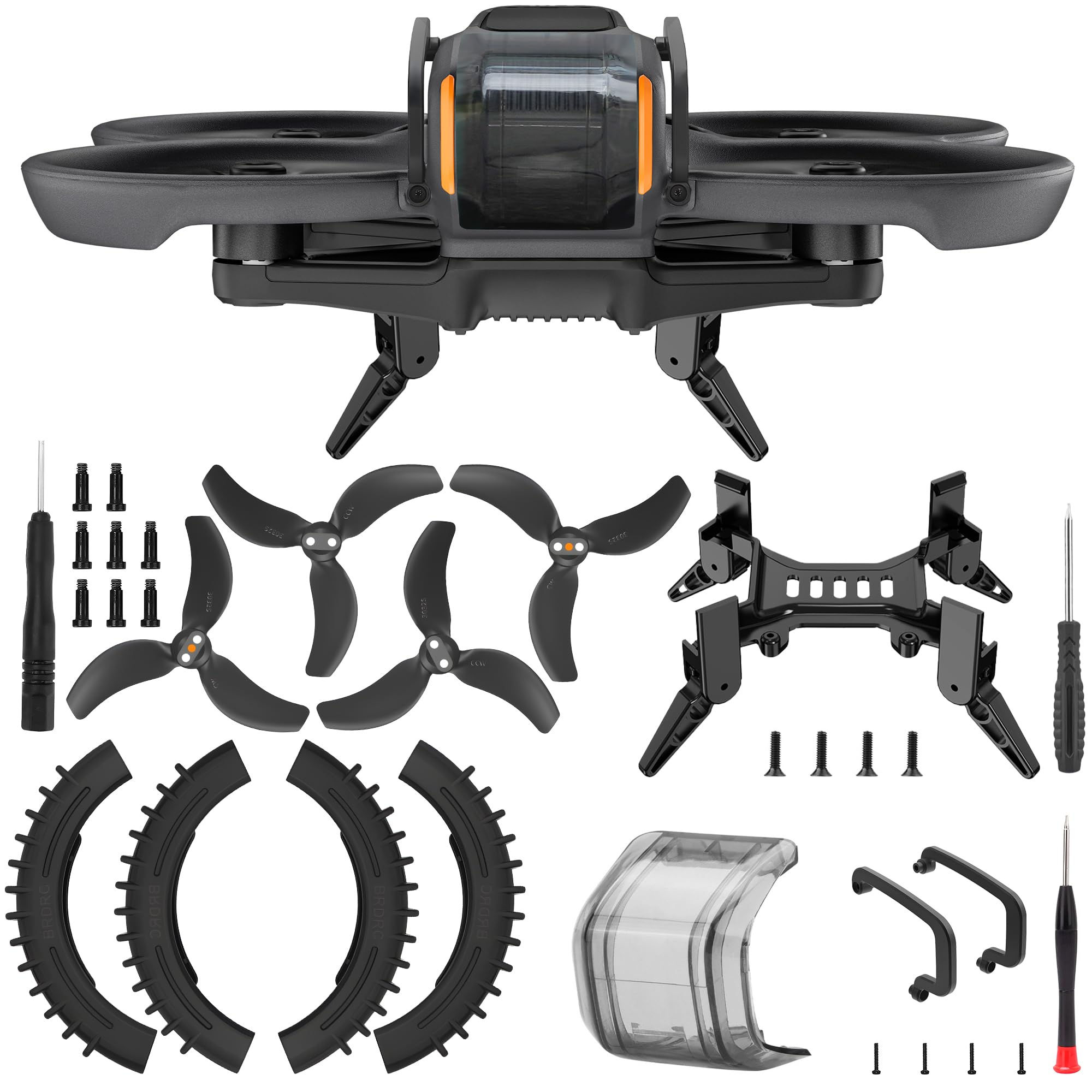 Avata 2 Drone Accessories Set, Propellers, Gimbal Guards, Camera Lens Cover