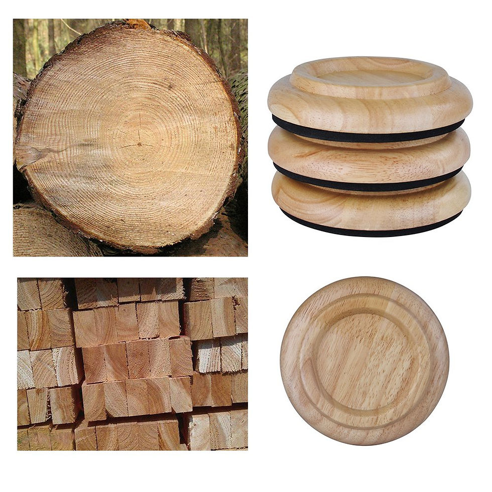 Thumbnail: Solid Wood Piano Caster Cups,Set of Casters Floor Protectors Coasters Furniture