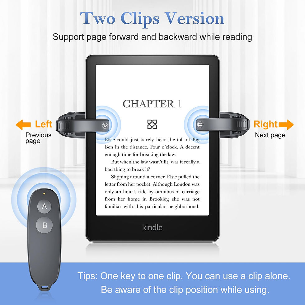 Thumbnail: Kindle Page Turner, Wireless Remote Clicker for E-Readers (Black)