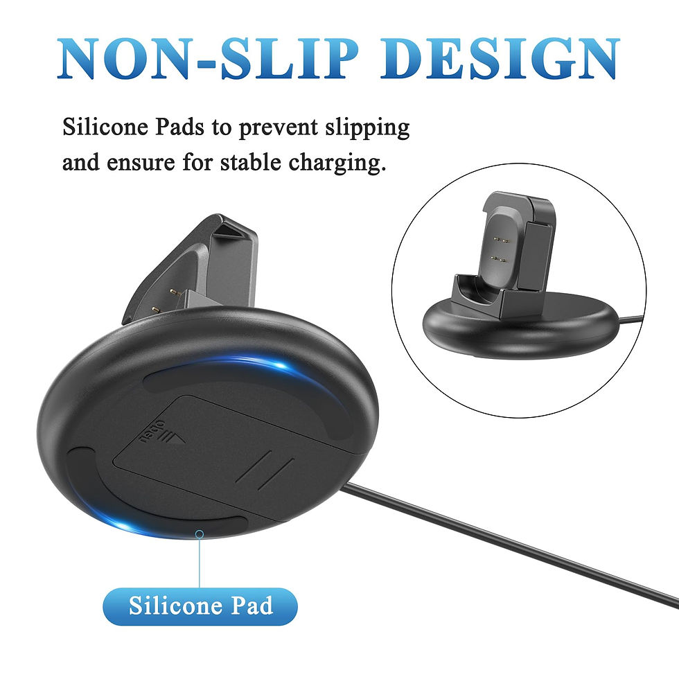 Thumbnail: USB C Charger Dock for Fitbit Versa 4/3 & Sense, Anti-Slip Stand 4.4Ft Cable