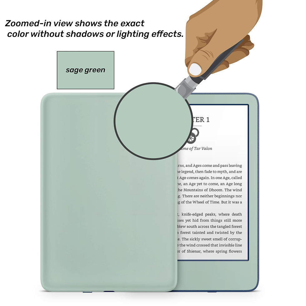 Thumbnail: Tacky Minimalistic Vinyl Skin for Kindle 11th Gen 2022, Sage Green