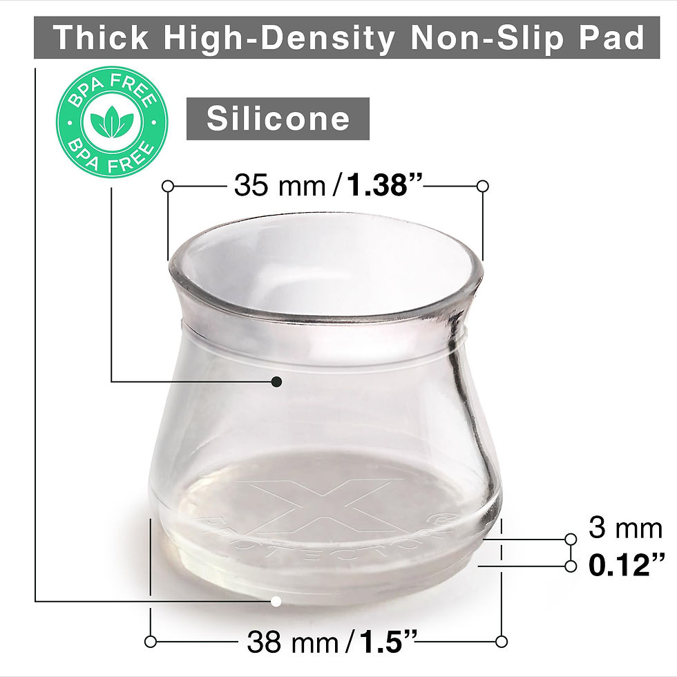 Thumbnail: X-Protector Silicone Chair Floor Protectors with Non-Slip Furniture Pads - PCS