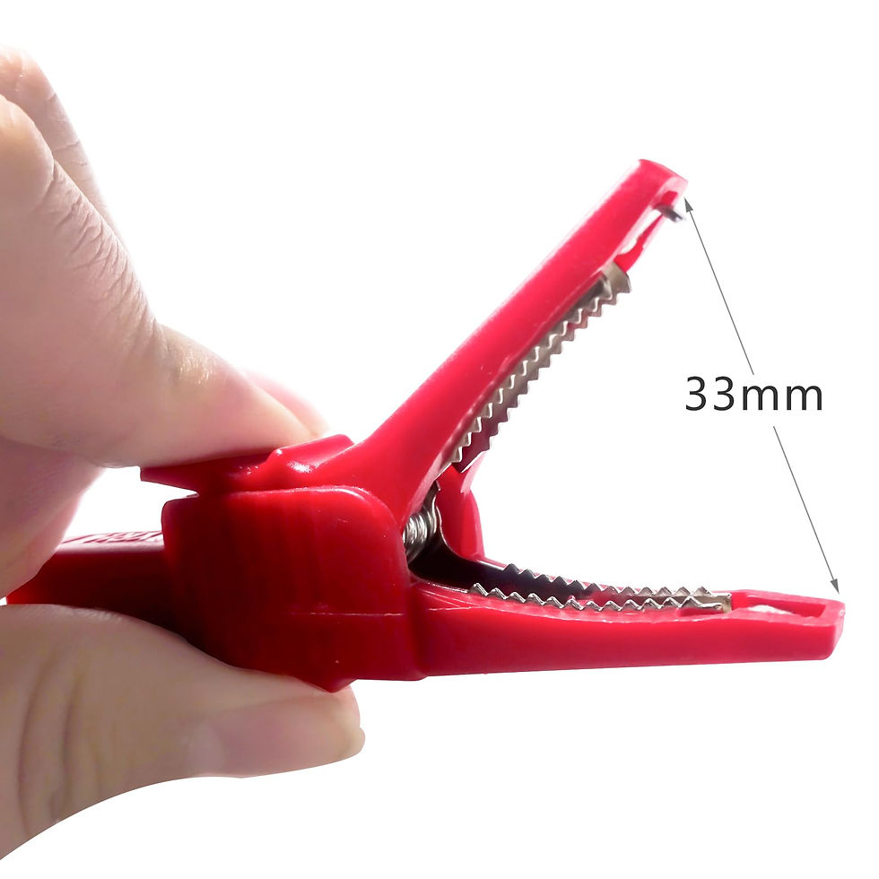 Thumbnail: Goupchn 2PCS Heavy Duty Alligator Clips, Insulated with Banana Jack Socket
