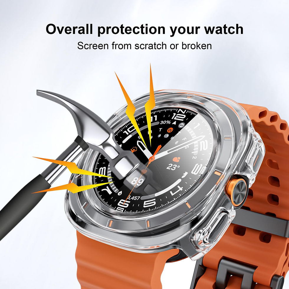 Thumbnail: 5+5 Pack Galaxy Watch Ultra 47mm Case with Tempered Glass Screen Protector