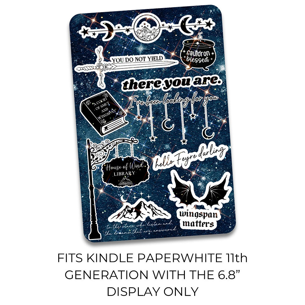 Thumbnail: Clear Back Sticker Insert for Kindle Paperwhite 11th Gen, Fantasy Smut Design