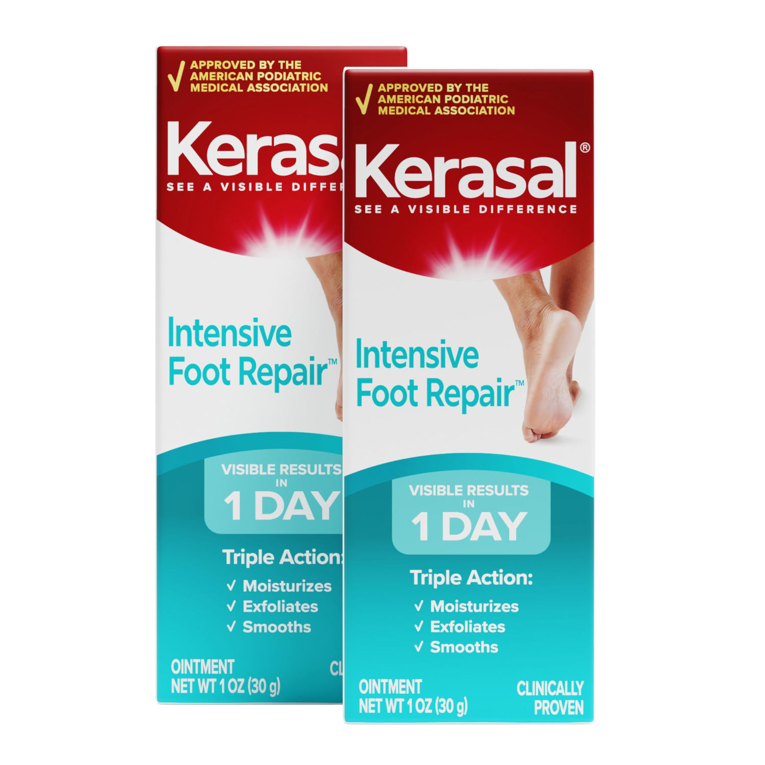 Kerasal Foot Repair for Cracked Heels and Intensive Skin Healing Dry Feet