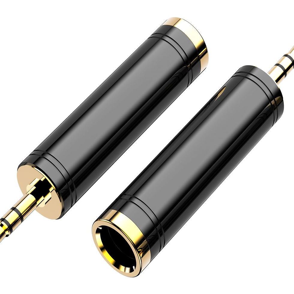 Thumbnail: 3.5mm to 1/4'' Stereo Gold-Plated Adapter, 1/8" to 1/4" Male to Female (2-Pack)