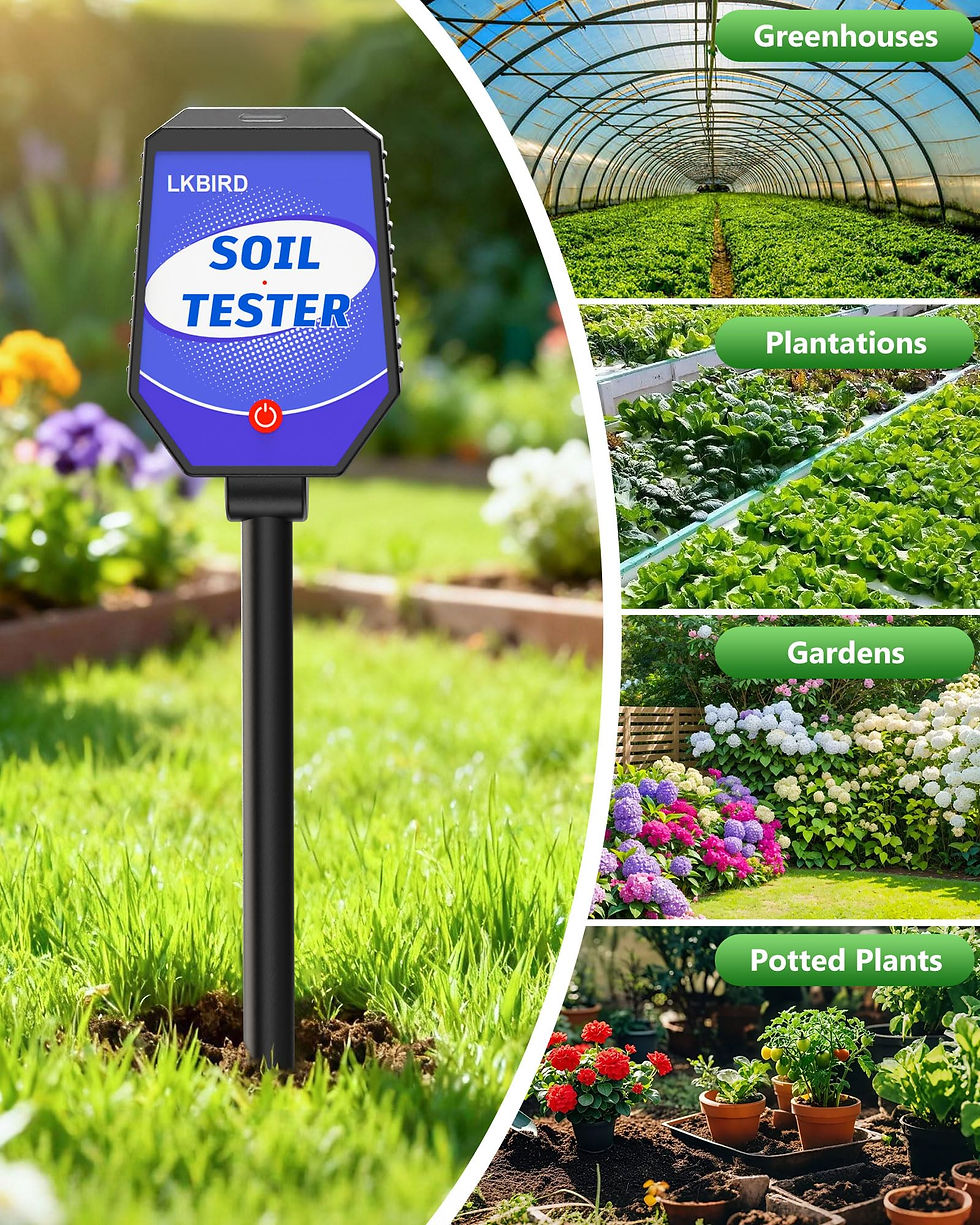 Thumbnail: 8-in-1 Soil Tester with APP pH Moisture Monitoring, Fertility, EC, Soil