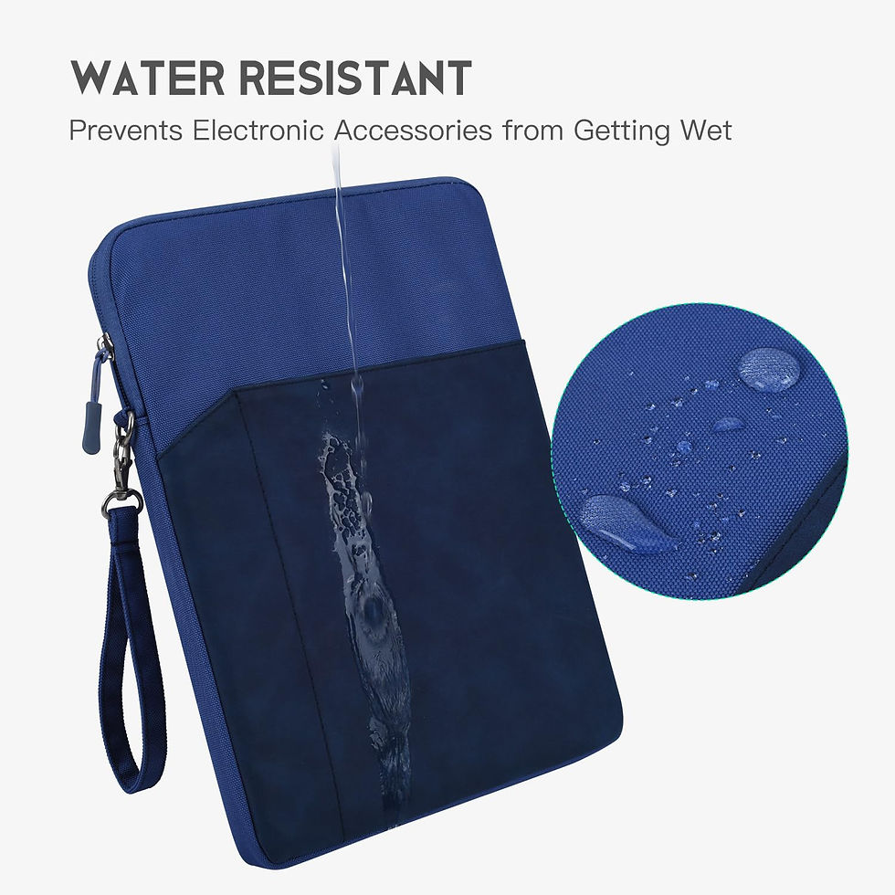 Thumbnail: 9-11 Inch Tablet Sleeve Case for iPad Pro, Air, Galaxy Tab - Dark Blue