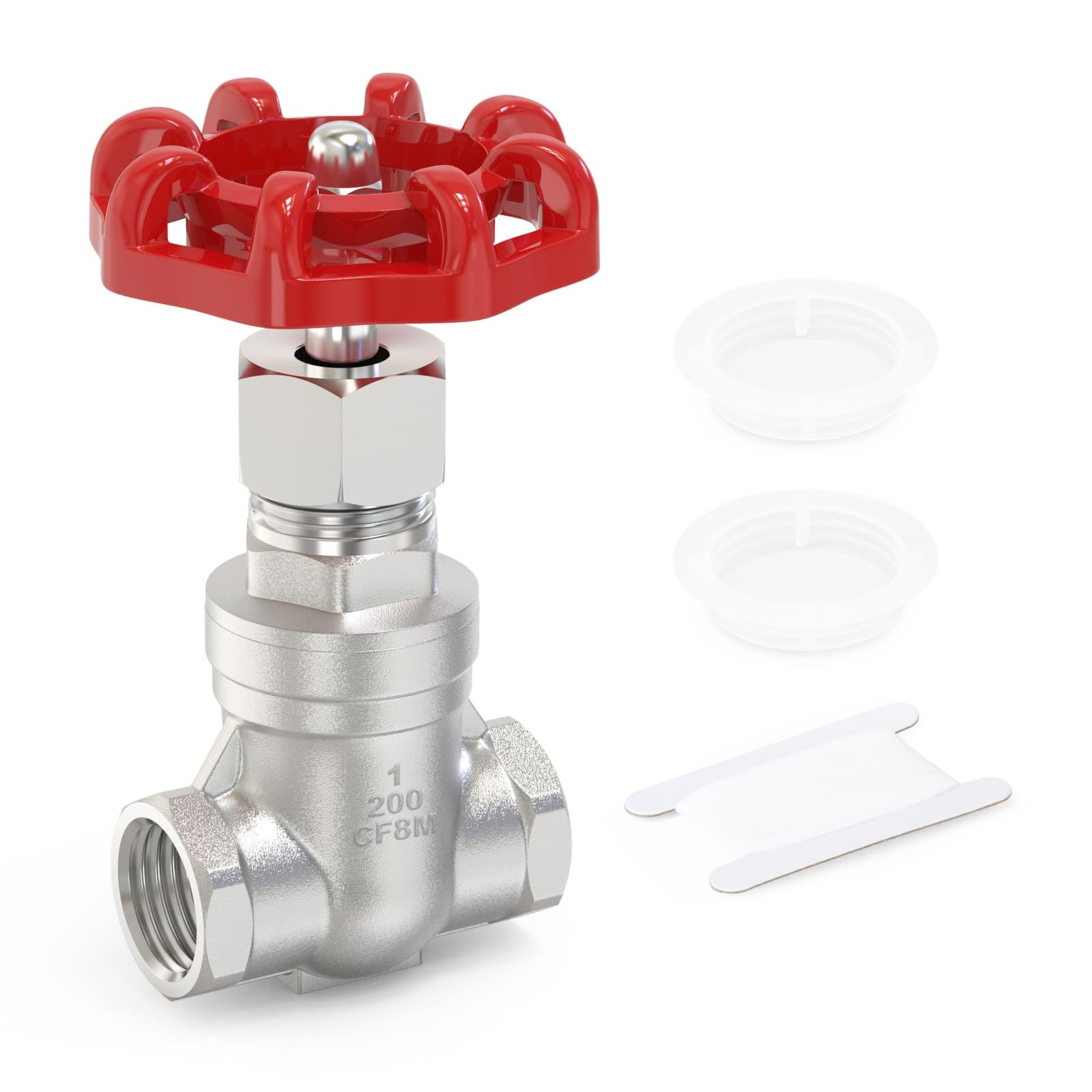 TAISHER Steel Valve, NPT Rotary Sluice Valve 1PCS 304 Stainless With Wheel