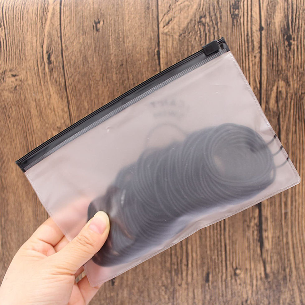 Thumbnail: Elastic Hair Bands, 50pcs, No Metal, Gentle Ponytail Ties for All Hair Types