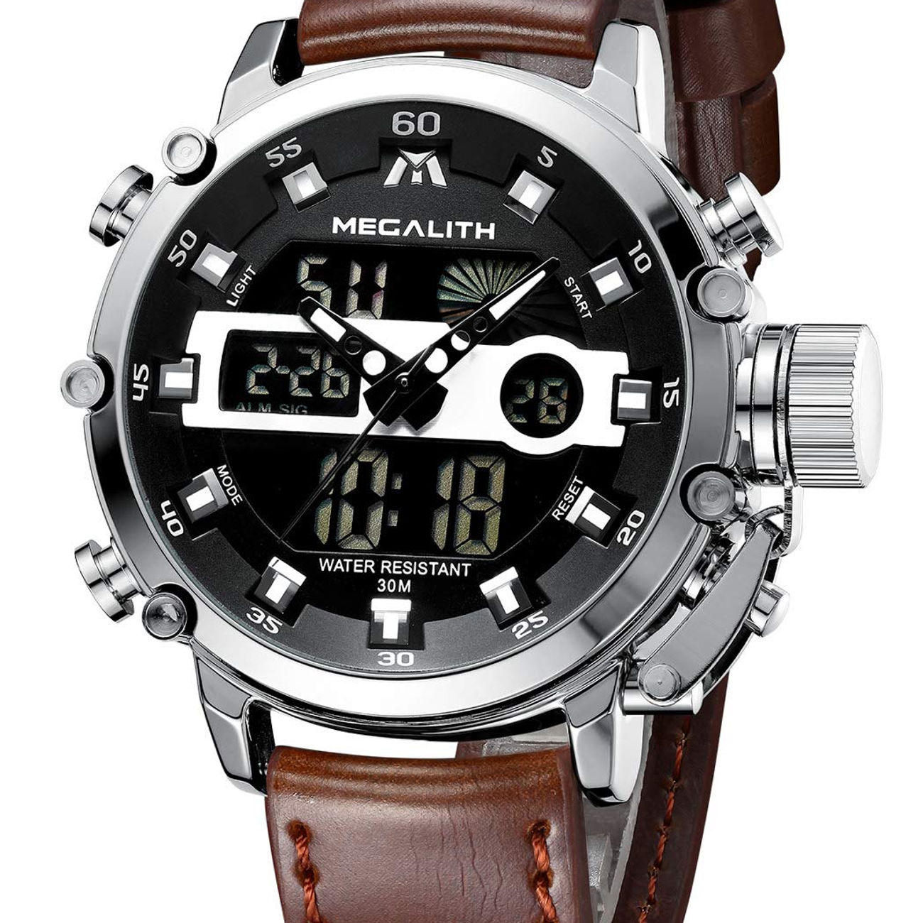 MEGALITH Watches Waterproof Sport Tactical Heavy Duty Mens Digital Military