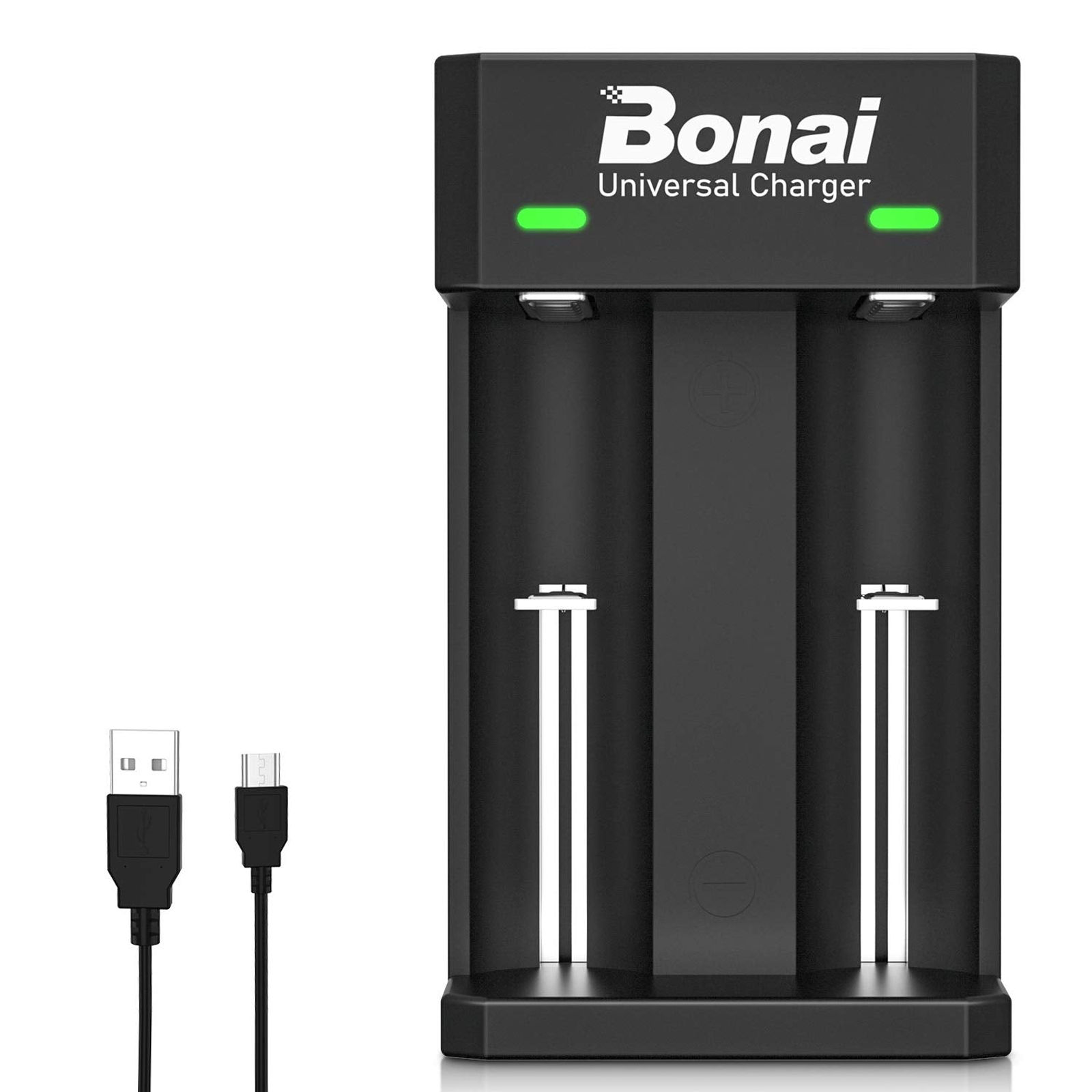 BONAI USB Battery Charger for NiMH AA/AAA/C/D, All Types of Lithium Batteries