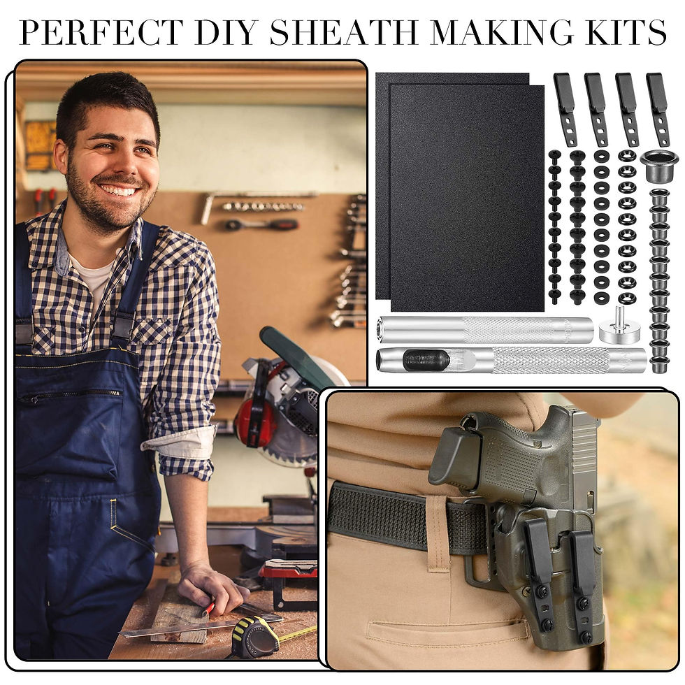 Thumbnail: 91 DIY Holster Kit Eyelet Hand & Pcs Include Setter Black Eyelet Sheet