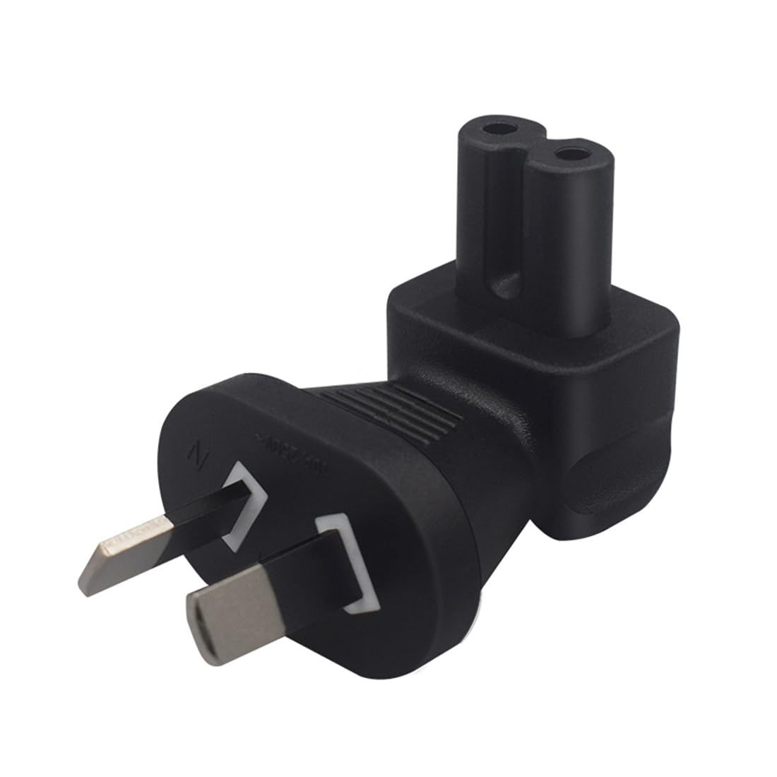 AUS Plug to C7 Figure 8 AC Power Adapter, L-Shaped, 2-Pin Australian Conversion