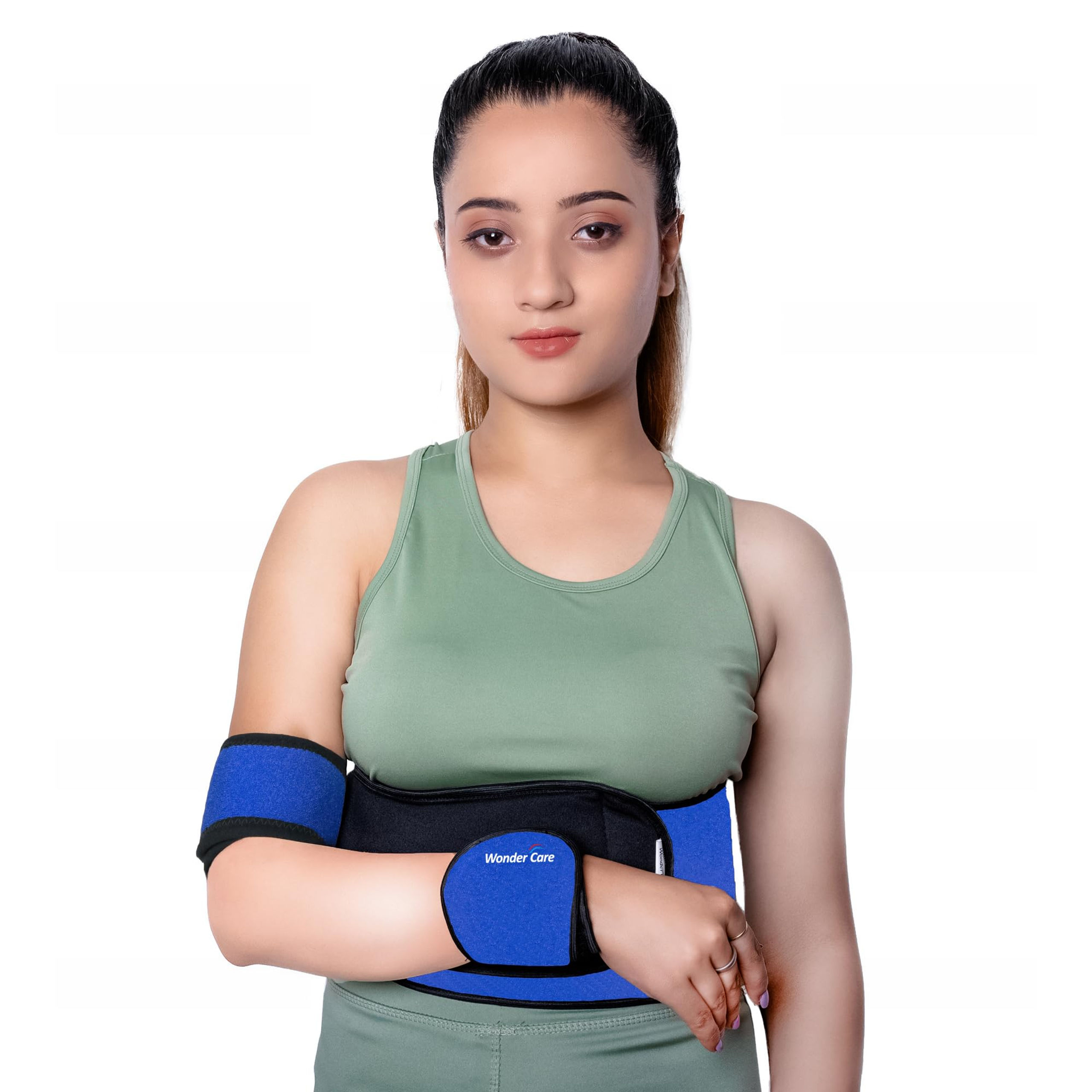 Wonder Care Shoulder Elastic Brace for Clavicle Left Right Immobilizer Blue