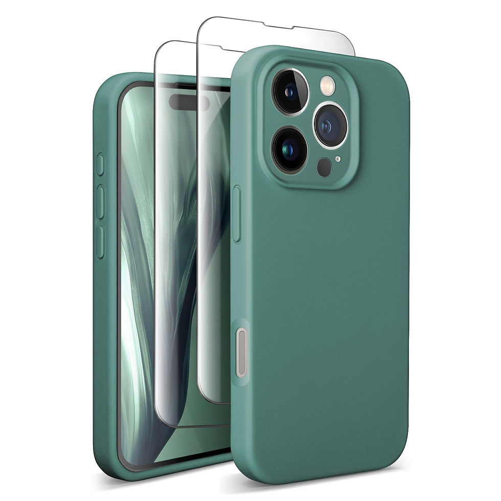 Thumbnail: SUW iPhone 16 Pro Max Silicone Case with Full Camera Protection (Midnight Green)
