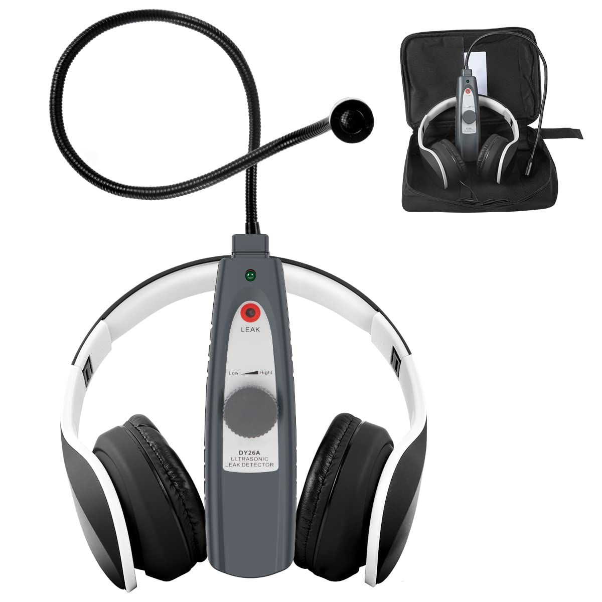 Ultrasonic Leak Detector 40 kHz Adjustable Probe + Headset � Automotive Tool Set