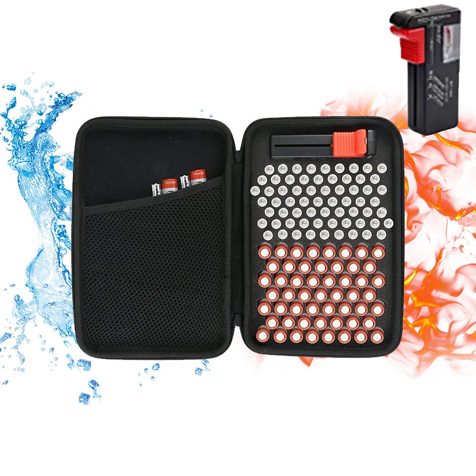 Thumbnail: Khanka Battery Organizer, Holds 116 Batteries, with Tester, Medium Size
