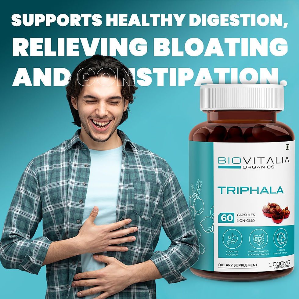 Thumbnail: BIOVITALIA Triphala Capsules, Digestive Support with Haritaki, 60 Capsules