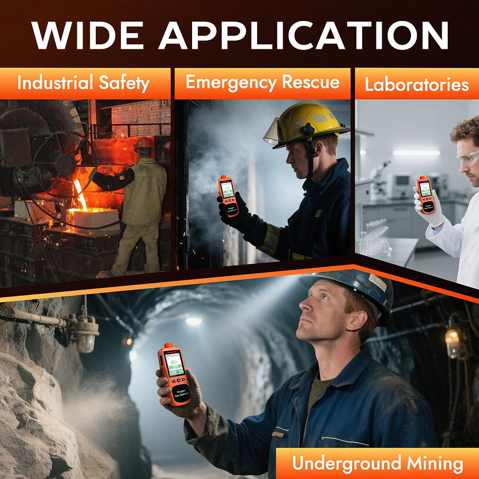Thumbnail: Portable Detector, with Sound, Vibration Air Quality Oxygen Rechargeable O2