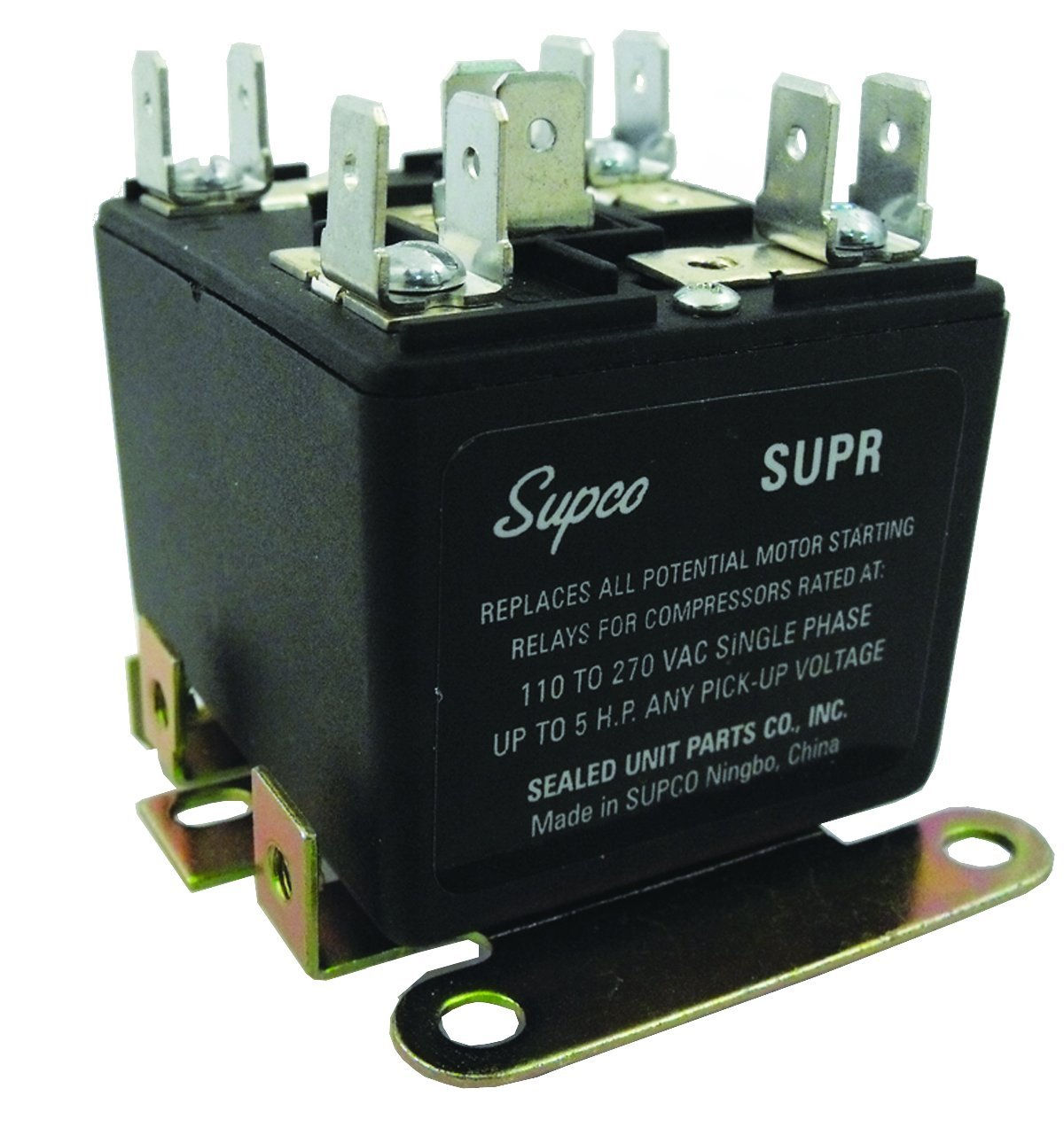 Supco SUPR Universal Potential Relay, Phase, - Single 110 270 A Load Current