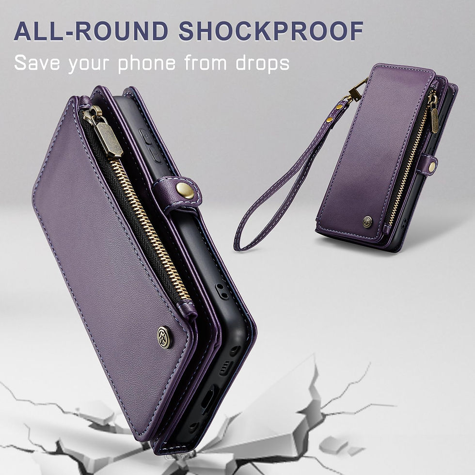 Thumbnail: Defencase Wallet Case for Moto G Stylus 5G, RFID Blocking, Purple