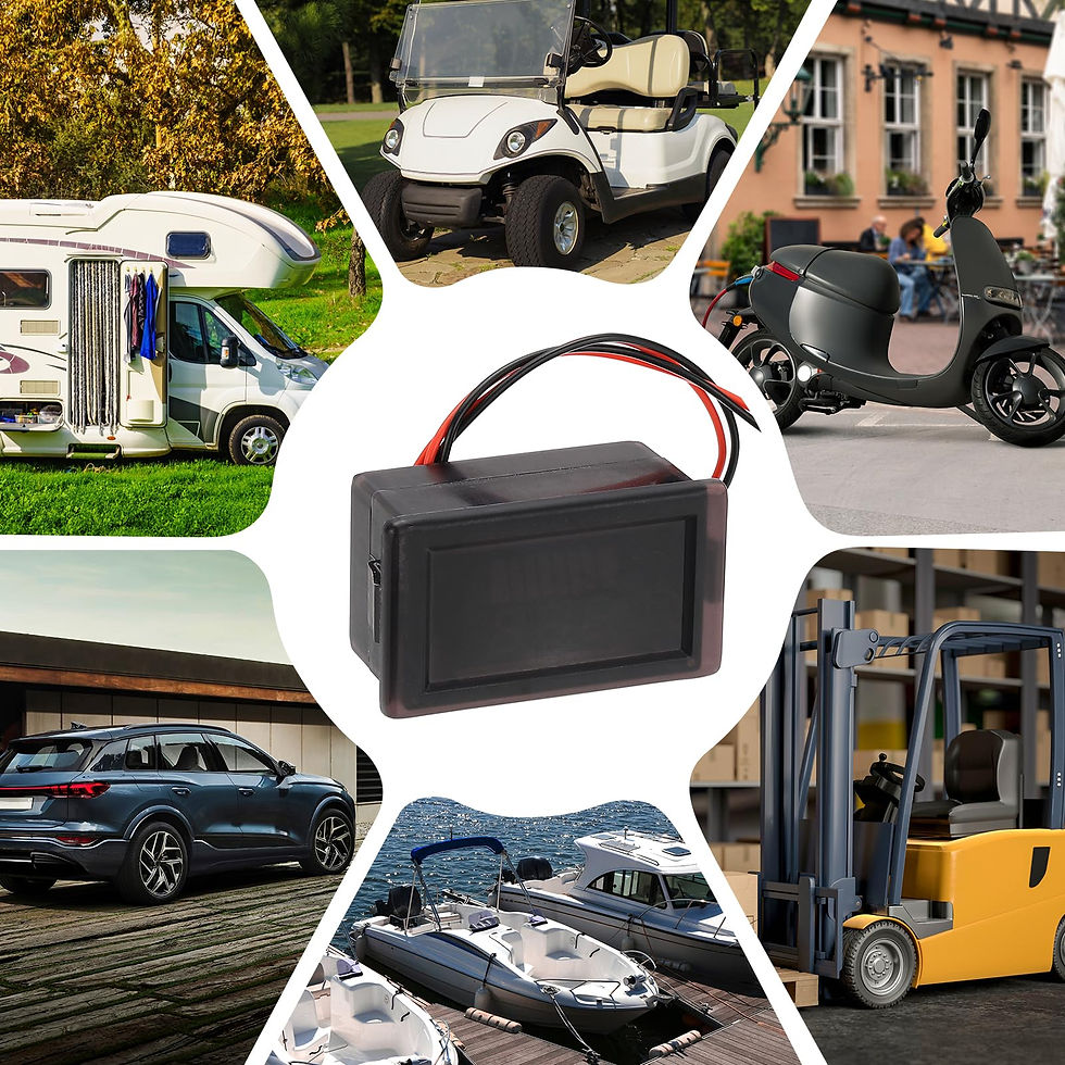 Thumbnail: PATIKIL Waterproof 12V-60V Battery Meter for Golf Cart, RV, Boat Voltage Monitor