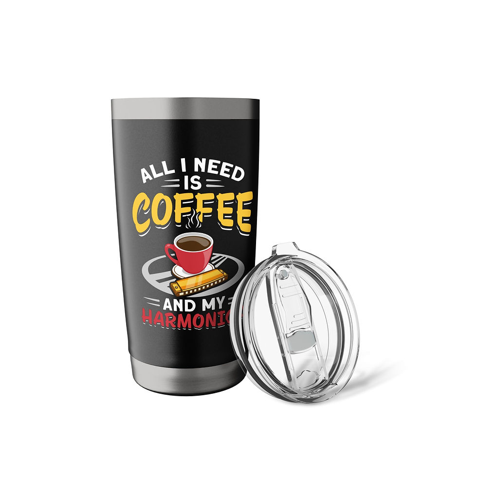 Thumbnail: Music Coffee And Steel Ounces Instrument Mouth Organ Black My Harmonica