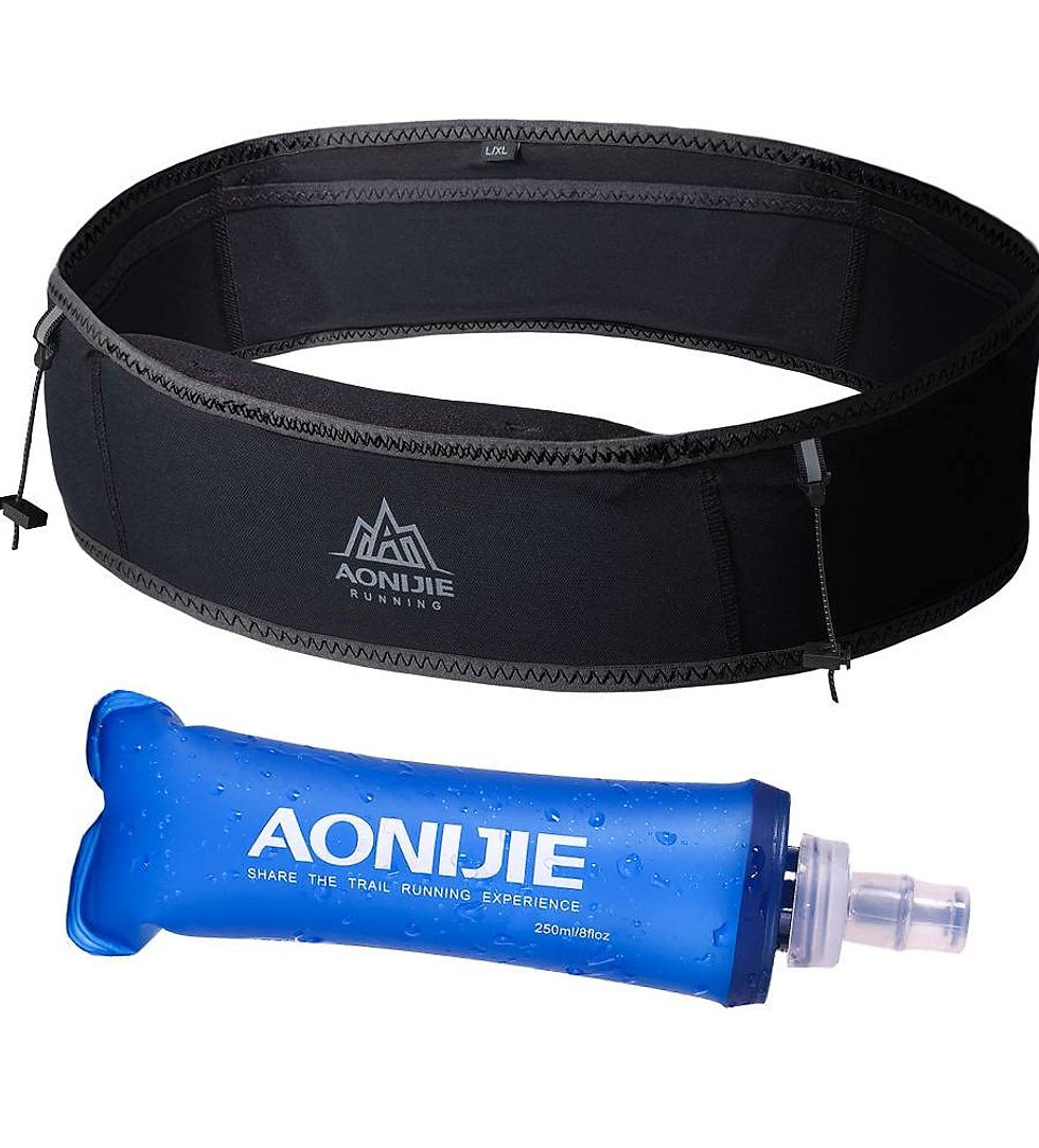 Thumbnail: AONIJIE Belt Fanny with Water Bottle Flask Running Pack 250ml Black: for