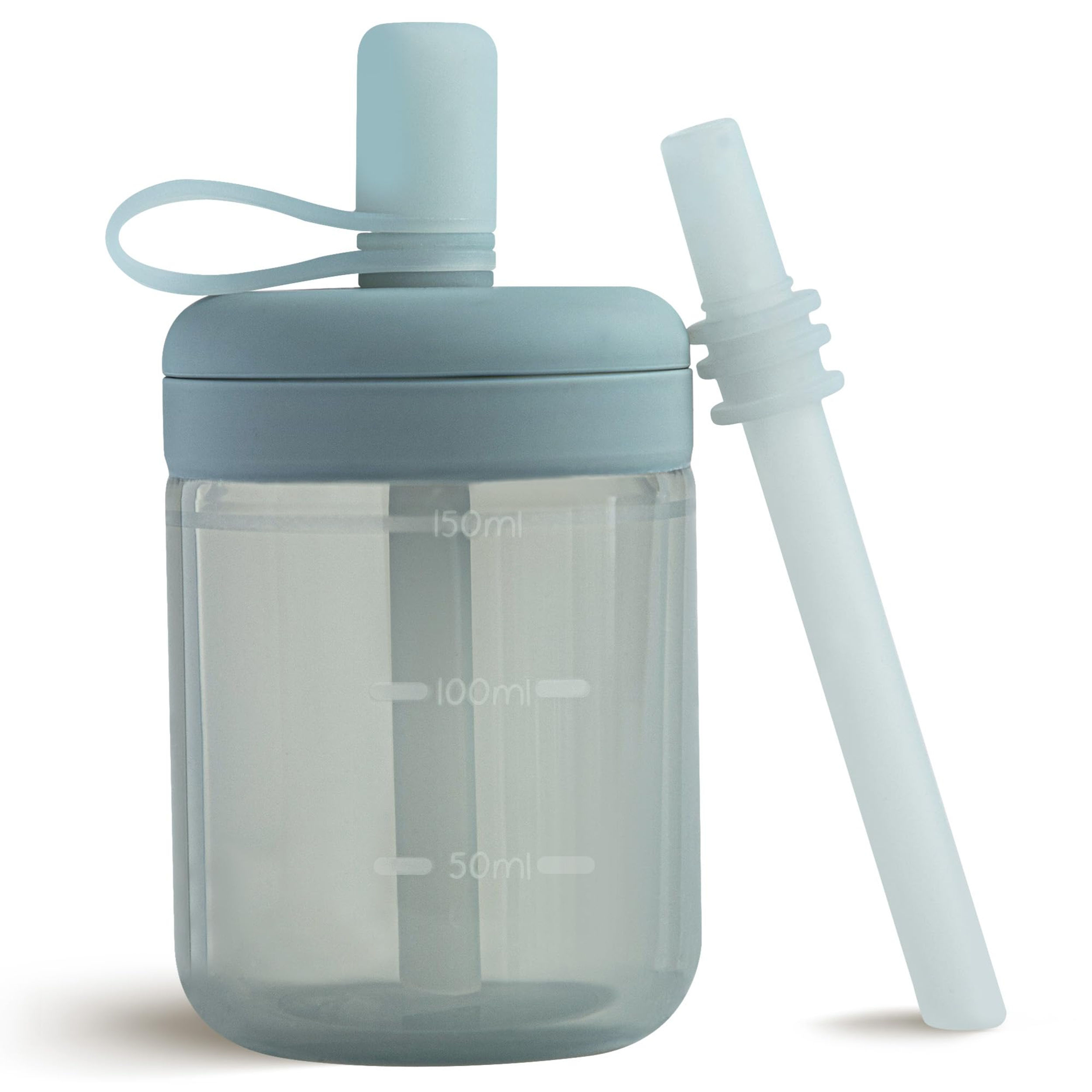 Moonkie Toddler Water Bottle, Silicone, 5oz, BPA-Free, Ether