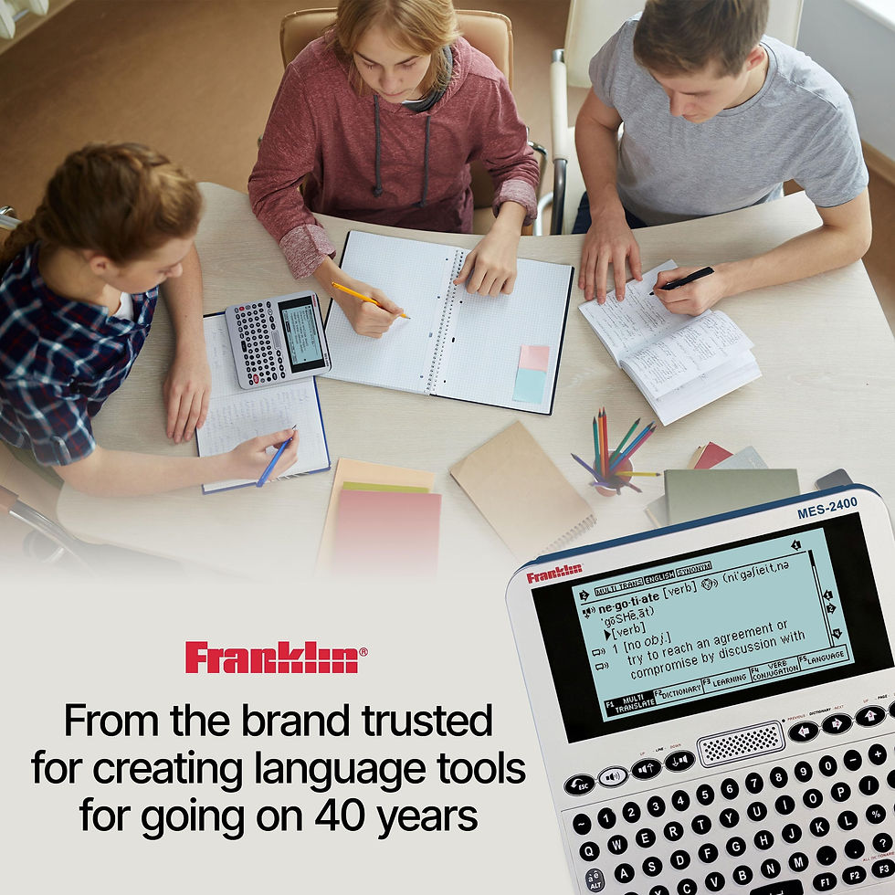 Thumbnail: Franklin MES-2400 Talking Dictionary & Multi-Language Translator, Blue